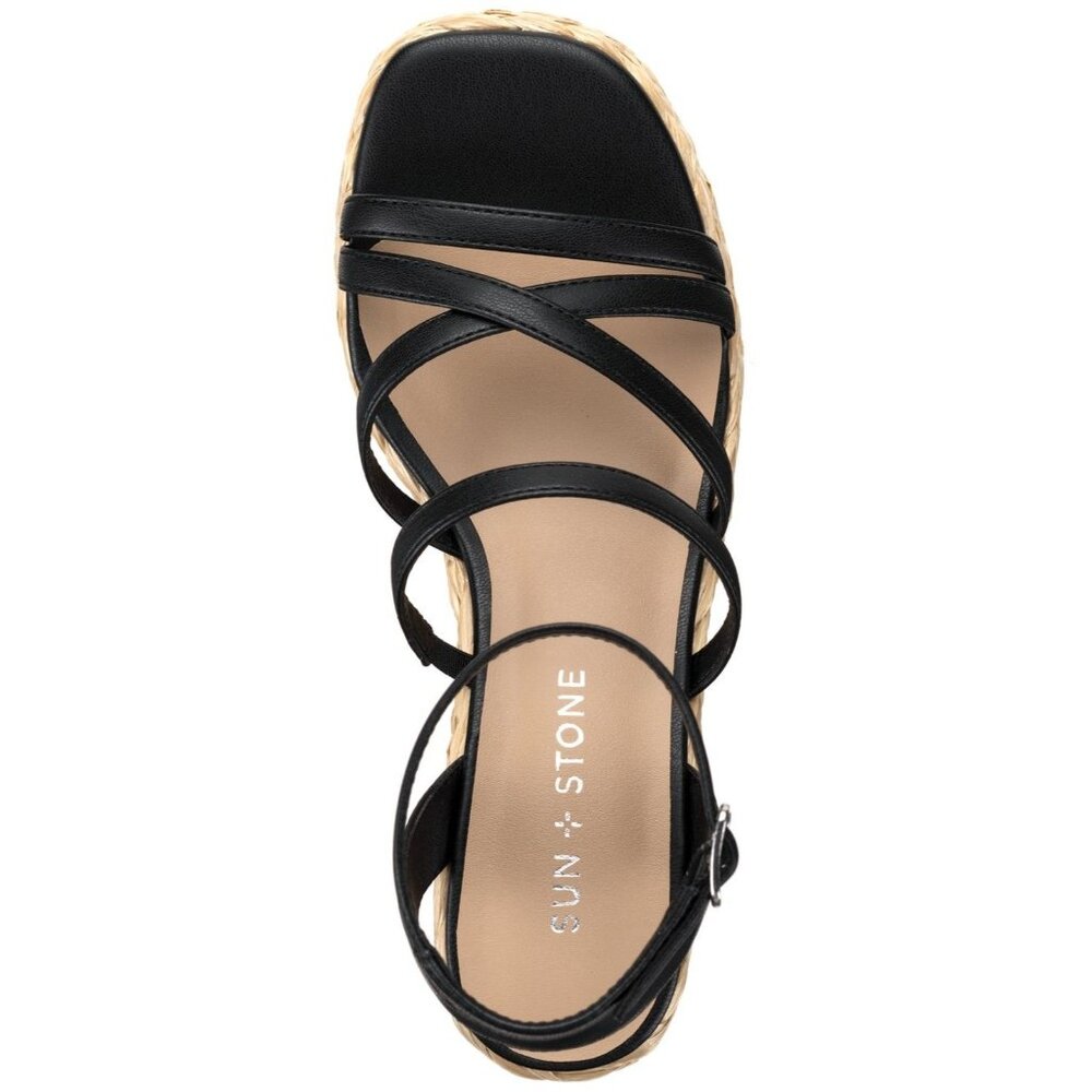 Sun + Stone Womens Strappy Manmade Espadrilles - Picture 3 of 3